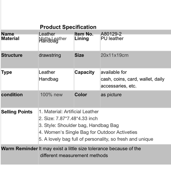 LAST 1 Black Matte leather crossbody bucket bag - Picture 6 of 6